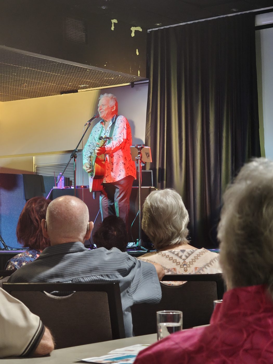 Client watching a live music performance
