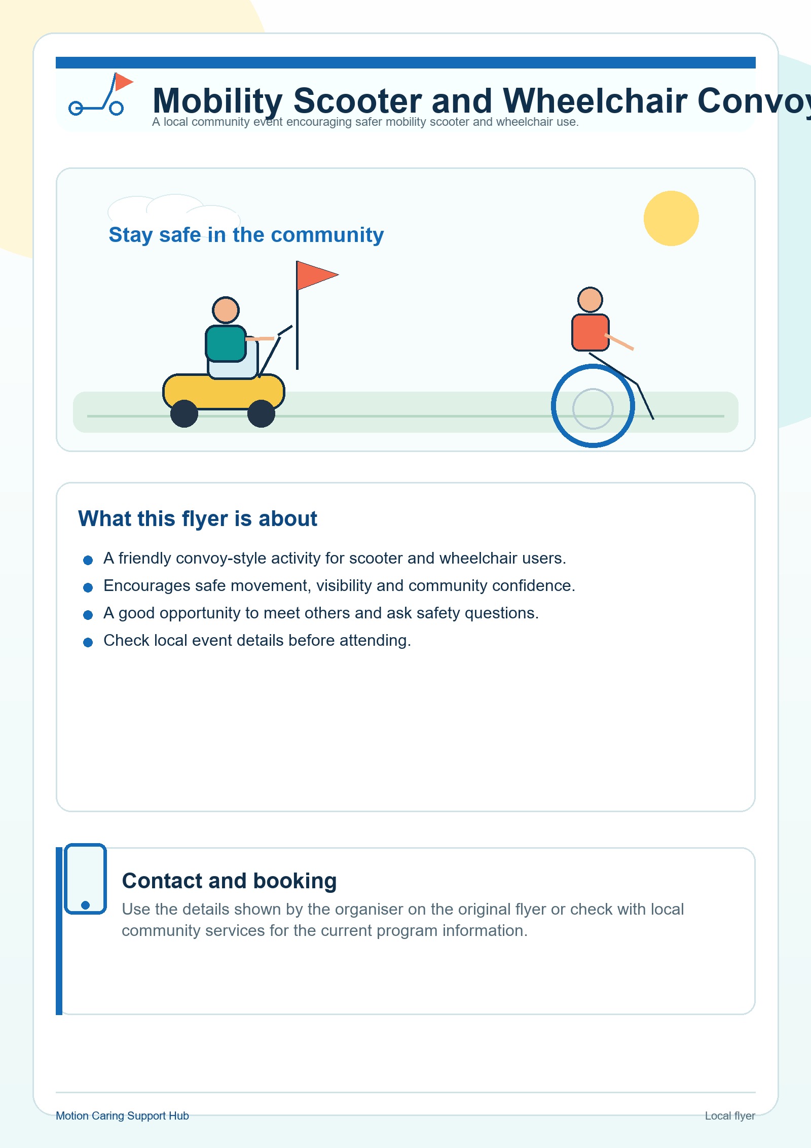 Annual Fraser Coast mobility scooter and wheelchair convoy challenge flyer